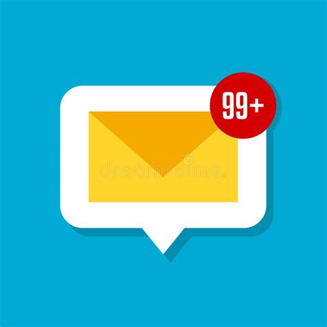 Illustration Of Envelope With Notification Sign Message Vector