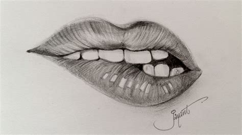 Realistic Lip Sketch At Explore Collection Of