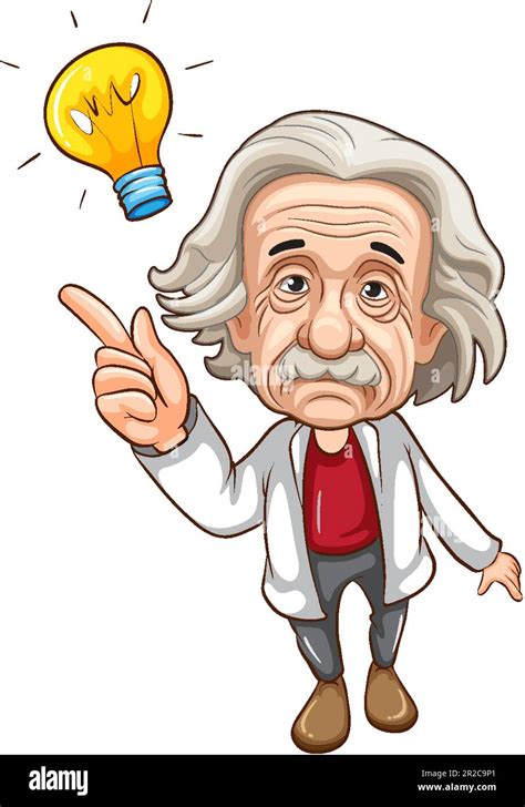 Albert Einstein Cartoon Character Illustration Stock Vector Image And Art
