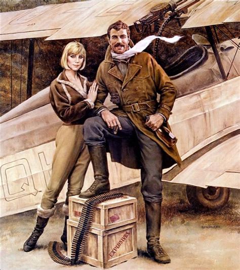 Bess Armstrong And Tom Selleck In Artist Morgan Kanes Poster Art For Brian G Huttons High