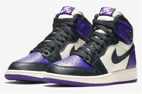 We are sourcing air jordans for this landmark catalogue. Air Jordan 1 Retro High OG Court Purple Releasing In GS Sizes