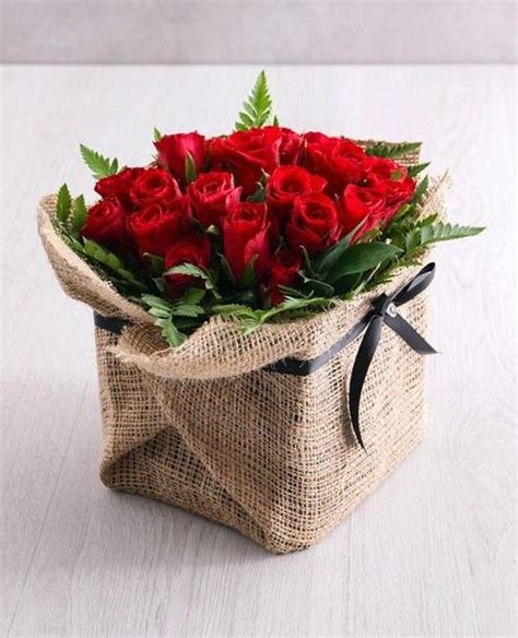 Romantic Red Rose Arrangement 24 Ravishing Red Roses Are Carefully