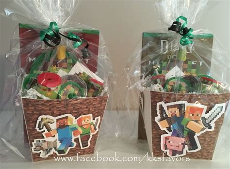 Minecraft Favor Boxes By Kks Favors Filled With All Sorts Of Themed
