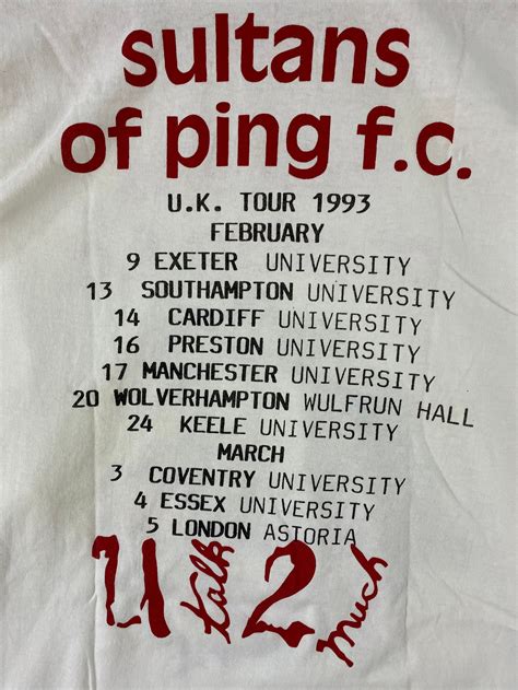 Vintage 90s 1992 The Sultans Of Ping Fc Album Tour Singles Big Etsy