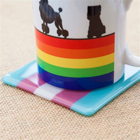 Lgbtq Fused Glass Coaster Gay Pride Coasters Bisexual Etsy