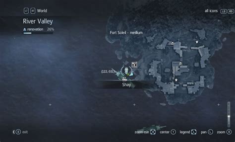 Assassins Creed Rogue Fort Soleil Collectibles Locations VGFAQ