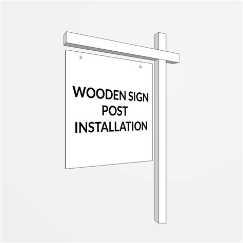 Wooden Sign Post Installation Thunderbolt Sign