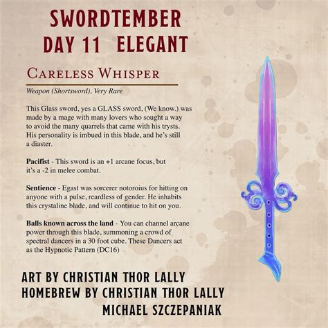 Christian Thor Lallys Instagram Post Swordtember Day 11 Elegant I