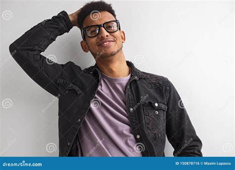 Confident Black Man Smiling For Camera Stock Photo Image Of Young