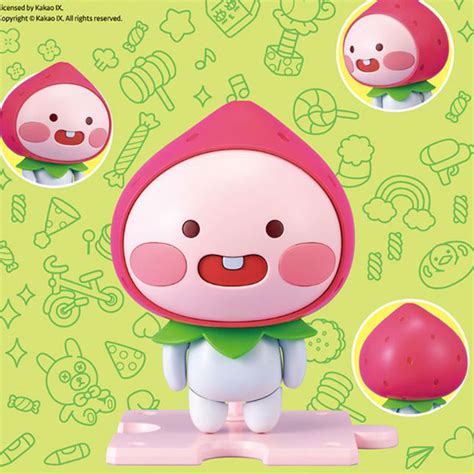 Bandainamco Kakao Friends Little Apeach Figure 3 Typesassembled