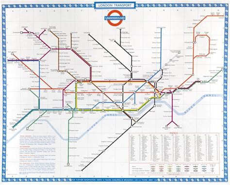Poster London Underground Map By Harold F Hutchison 1963 London