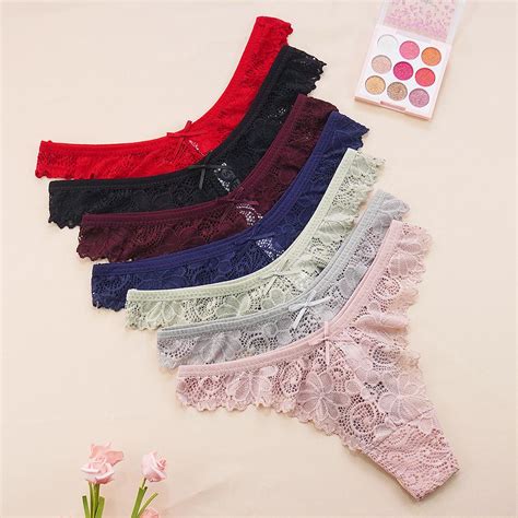 Cheap Sexy Women Lace Panties G String Hollow Out Thongs Breathable