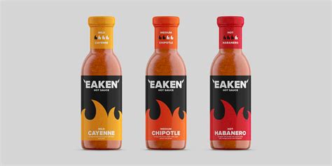 Eaken Hot Sauce Brand Identity And Packaging Design On Behance