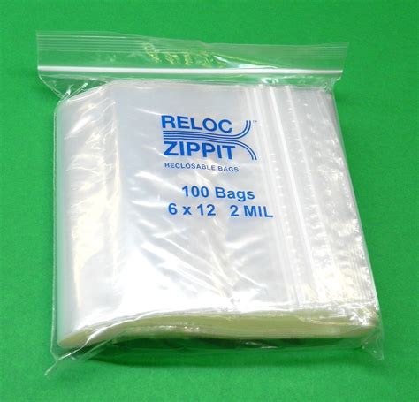 6x12 Reloc Zippit Reclosable 2mil Clear 6 X 12 Zip Seal Lock Bags 400
