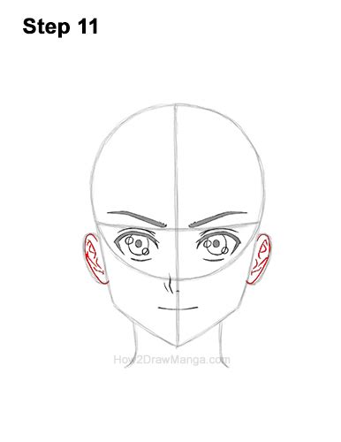 How To Draw A Basic Manga Boy Head Front View
