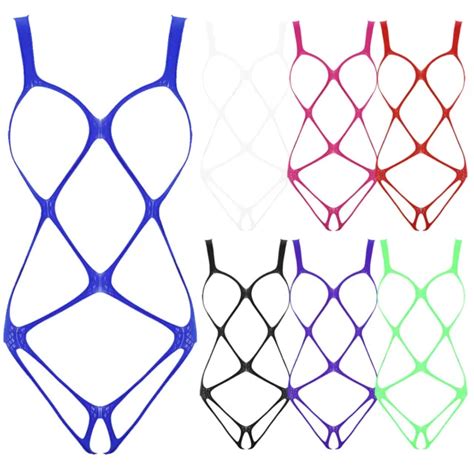 Women Sexy Lingerie Fishnet See Through Body Stockings Underwear Sleepwear Club Picclick