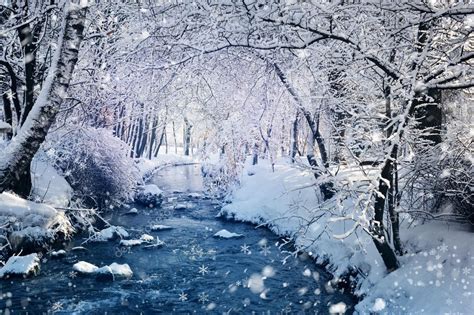 Beautiful Winter Landscape With The River — Stock Photo