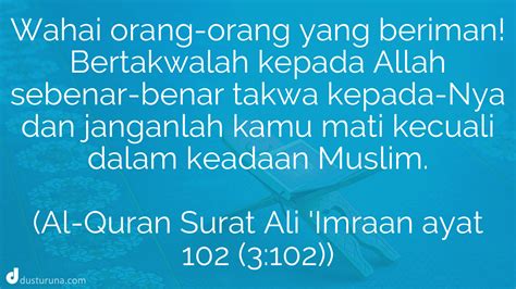 Al Quran Surat Aali Imraan Ayat 102
