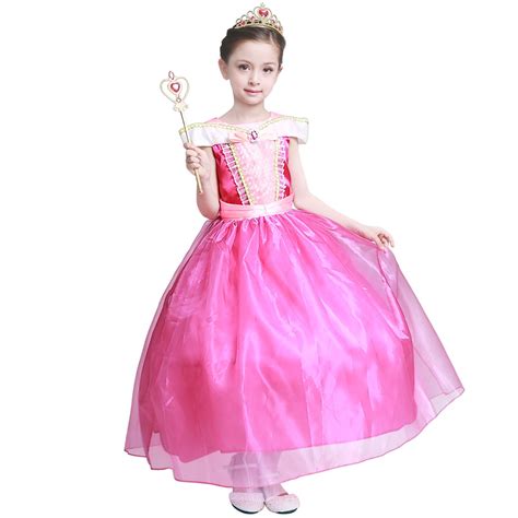 Aurora Dress For Girls Child Costume Princess Dress Up Cosplay Kids