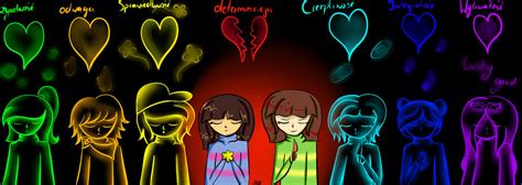 Frisk And Chara With 6 Souls Undertale By Aurorawhite2455 On Deviantart