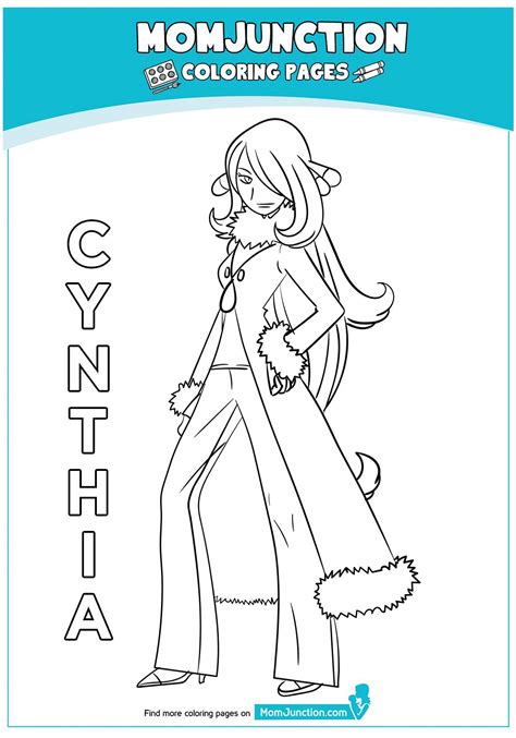 Cynthia Pokemon Coloring Pages Coloring Pages Pokemon Coloring