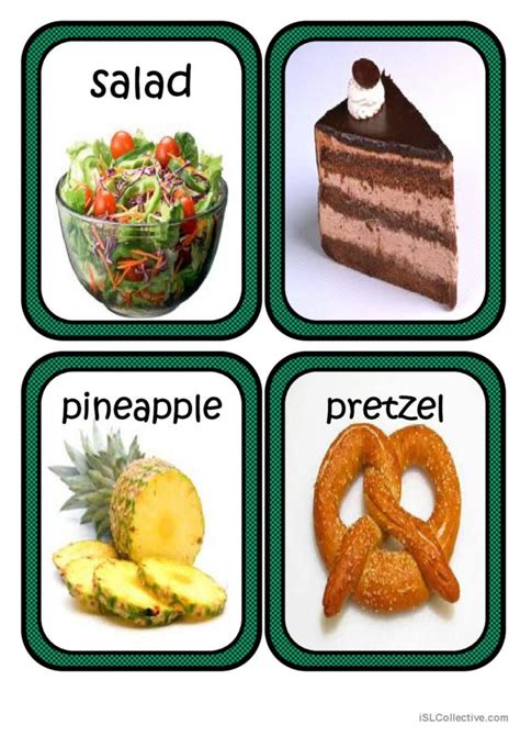 Food Flashcards Vocabulary Flashcard English Esl Worksheets Pdf And Doc