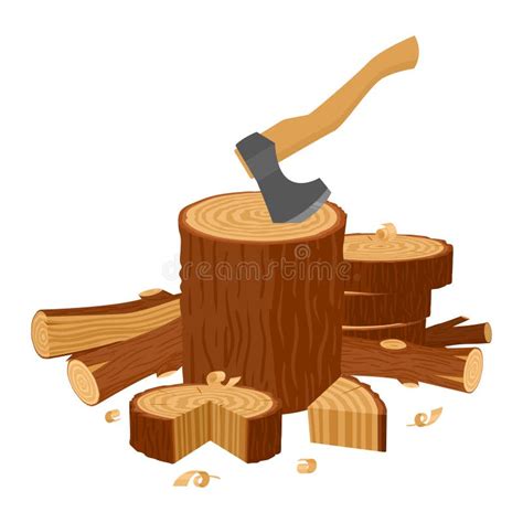 Chopping Logs Stock Illustrations 68 Chopping Logs Stock