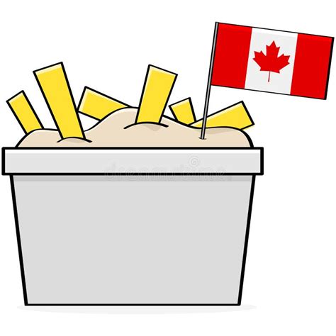 Illustration Canadienne De Nourriture De Poutine Illustration Stock