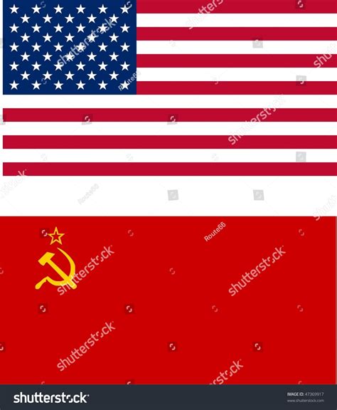 Cold War Usa Vs Ussr Flags Stock Illustration 47369917 Shutterstock