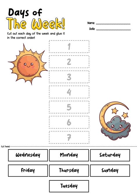 Days Of The Week Worksheets Cut Story Sequencing Worksheets Weather