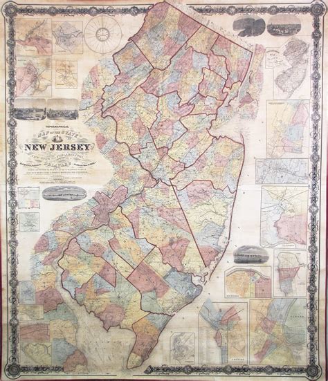 Antique New Jersey State 1948 Us Geological Survey Map Warren