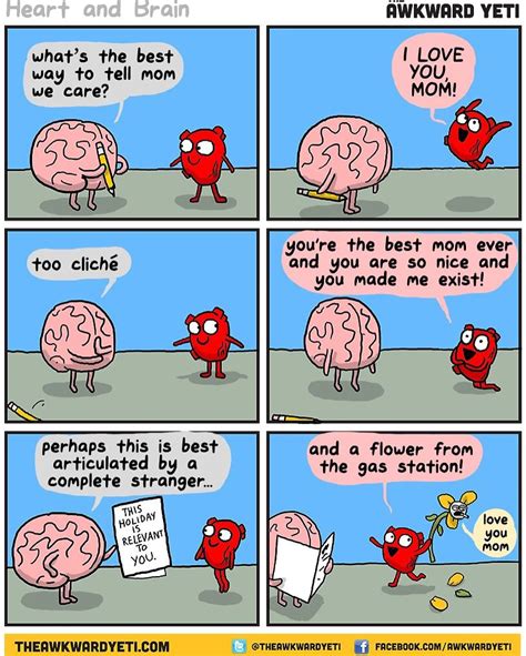 the aginggenxer akward yeti the awkward yeti heart and brain comic fandoms tumblr sarah s