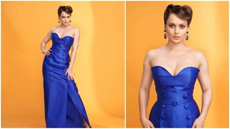 Kangana Ranaut Is Here To Steal Your Breath In Strapless Royal Blue