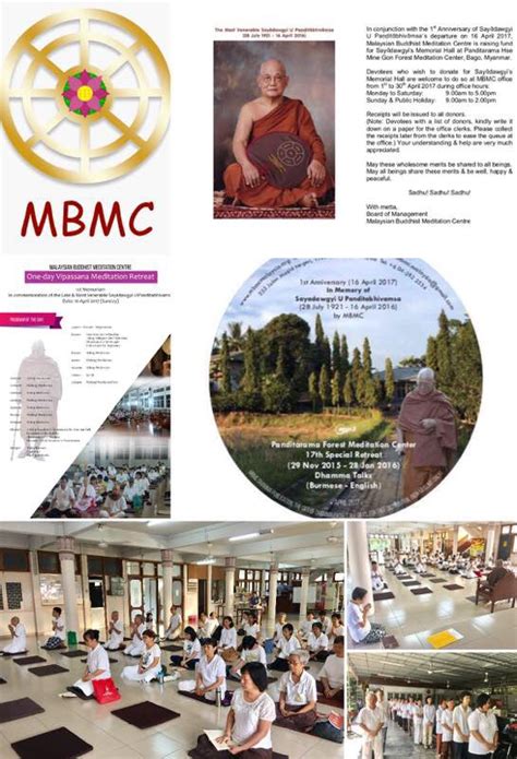 Malaysian Buddhist Meditation Centre Mbmc 1st Memoriam For Sayadawgyi U Panditabhivamsa