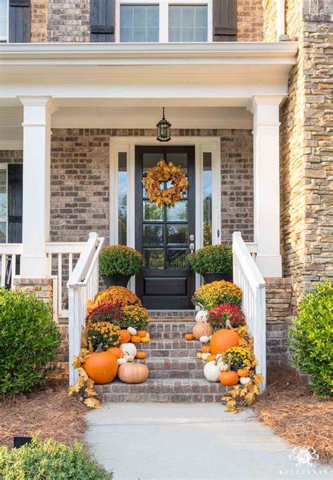 Fall Porch Decor Statement Making Front Steps With Images Fall