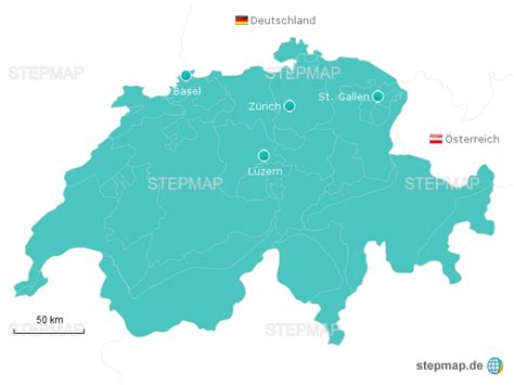 Für italien existieren demnach verschiedene kartenarten: StepMap - Schweiz - Landkarte für Schweiz