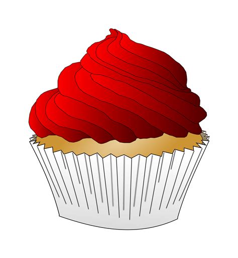 Muffin clipart red cupcake - Pencil and in color muffin ...