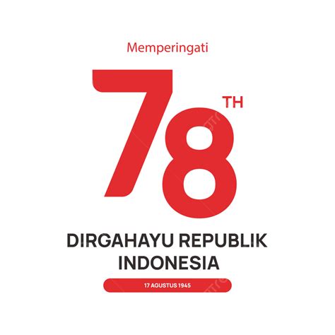 الشعار الرسمي لكوخ ري 78 عامًا من استقلال إندونيسيا سعيد المتجه عيد