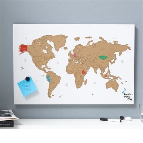 World Map Magnetic Wall Mounted Memo Board Norden Home Magnetic Wall