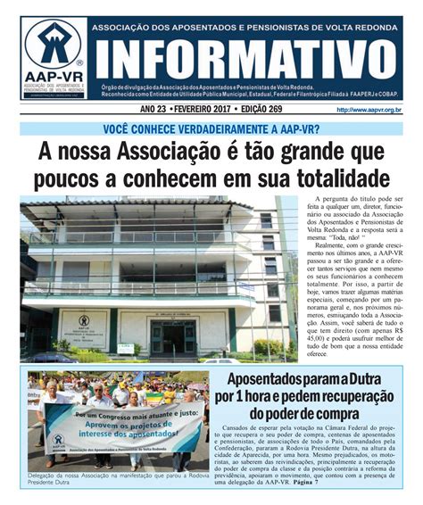 Jornal Informativo - Fevereiro 2017 by AAP-VR - DIVULGAÇÃO - Issuu