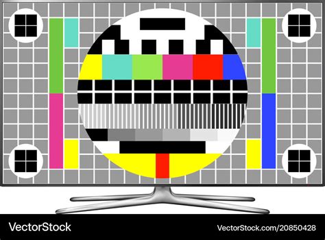 Tv Test Pattern Screen Royalty Free Vector Image
