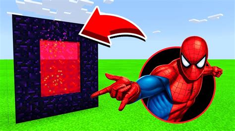 How To Make A Portal To Spiderman In Minecaft Pocket Editionmcpe Youtube