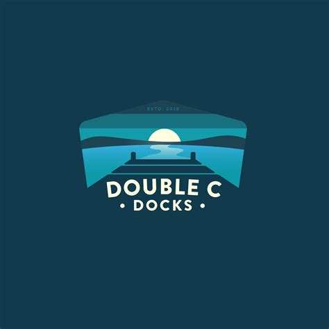 Double Dock Night 3x Retro Logo Design Dock Logo Identity Design Logo