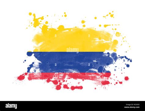 Colombia Flag Grunge Painted Background Stock Photo Alamy