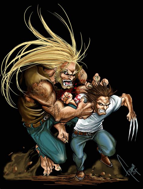 Sabretooth Vs Wolverine By Romax25 On Deviantart
