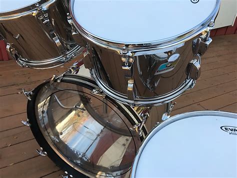 Ludwig Stainless Steel Big Beat Drum Set Vintage 70s Reverb