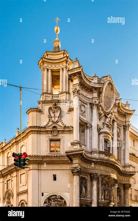 Exterior View Of San Carlo Alle Quattro Fontane Church A Famous