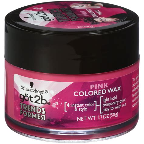 Schwarzkopf Got2b Trendsformer Temporary Hair Color Wax Pink 17