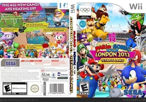 Mario And Sonic At The London 2012 Olympic Games Wii Box Art Cover By