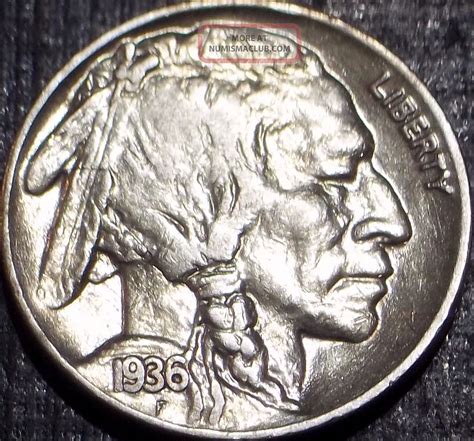 Rare 1936 P Buffalo Nickel Full Date Full Horn Quality Coin 48